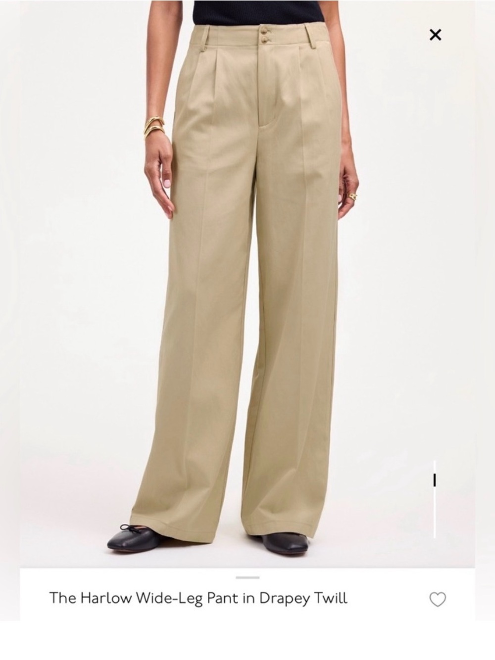 Madewell The Harlow Wide-Leg Pant in Drapey Twill